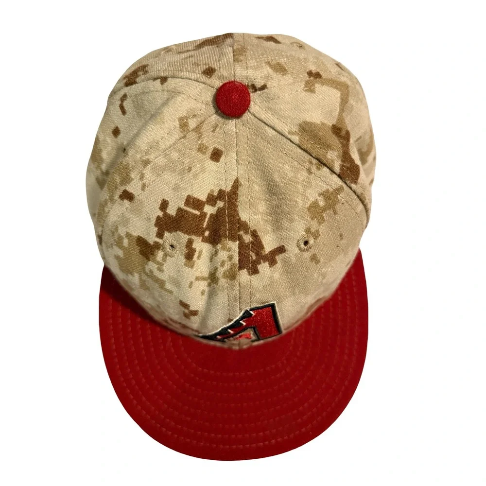 New Era 59FIFTY Arizona Diamondbacks Fitted Hat 7 3/4 Desert Camo Red MLB Cap